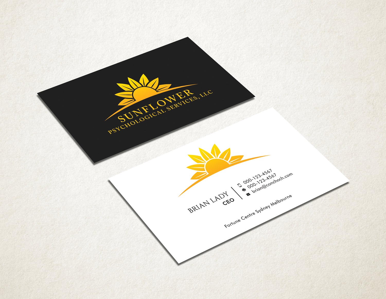 Business Card Design by Graphic Flame for Sunflower Psychological Services, LLC | Design #15242618