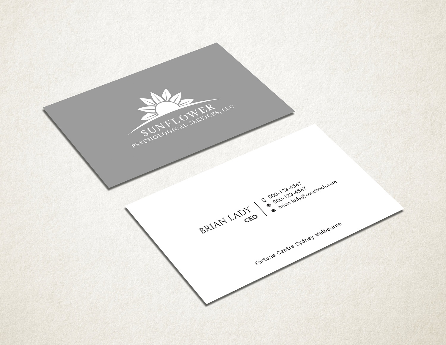 Business Card Design by Graphic Flame for Sunflower Psychological Services, LLC | Design #15242619