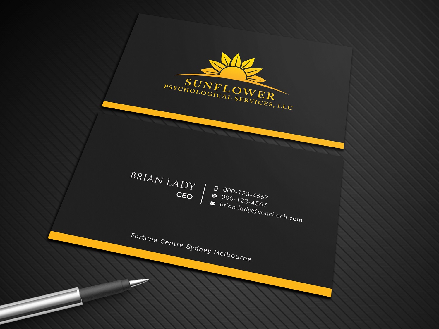 Business Card Design by Graphic Flame for Sunflower Psychological Services, LLC | Design #15242632