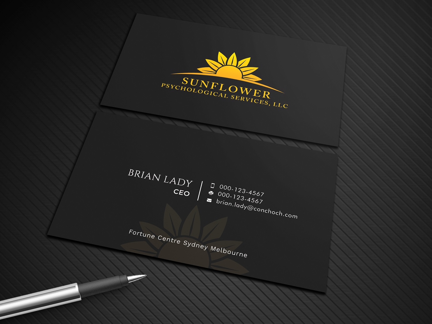 Business Card Design by Graphic Flame for Sunflower Psychological Services, LLC | Design #15242633