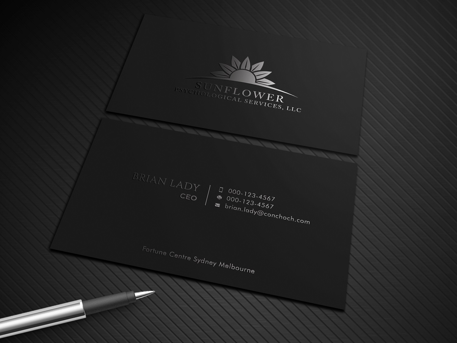 Visitenkarten-Design von Graphic Flame für Sunflower Psychological Services, LLC | Design #15242635