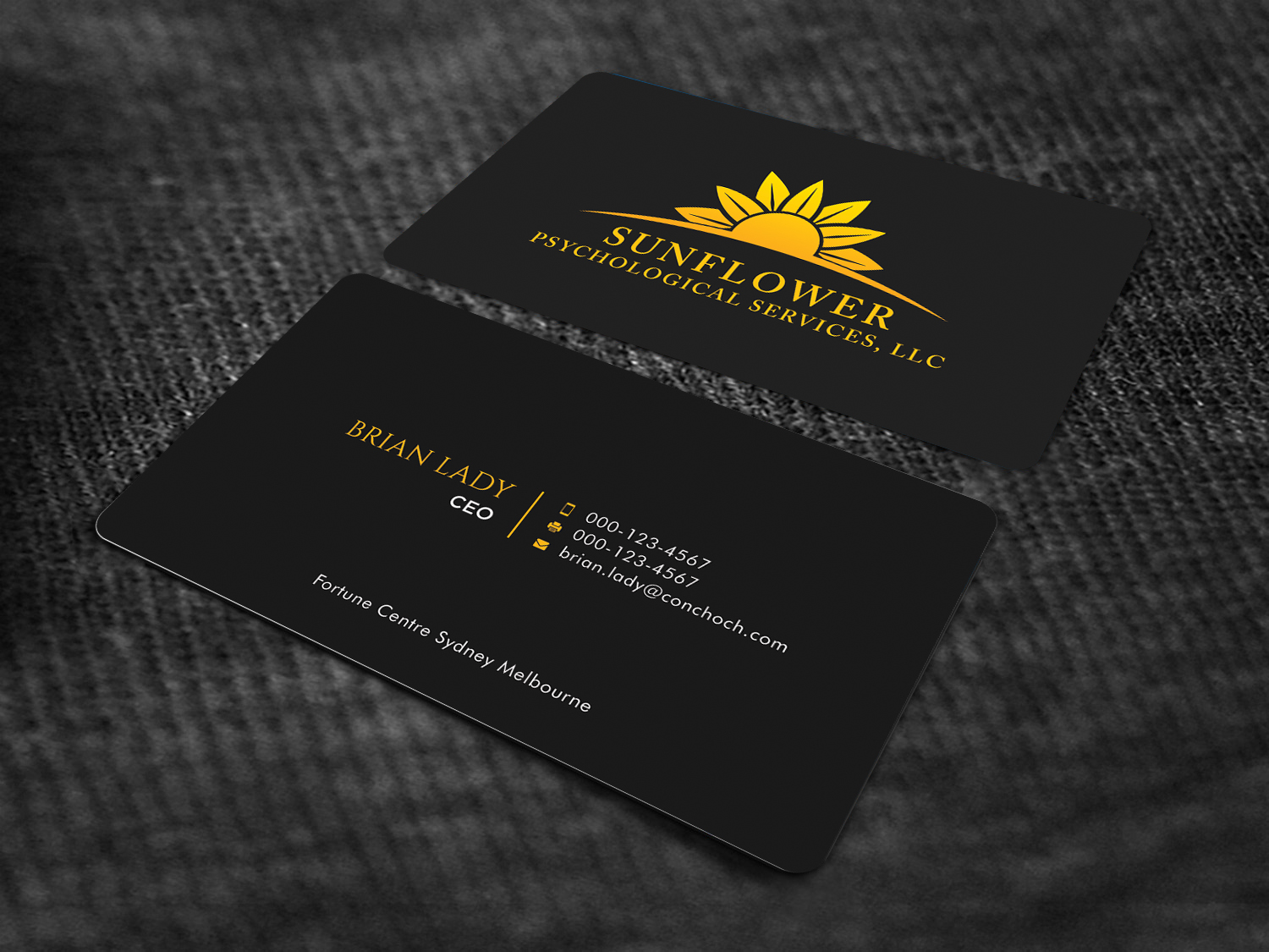 Visitenkarten-Design von Graphic Flame für Sunflower Psychological Services, LLC | Design #15242637