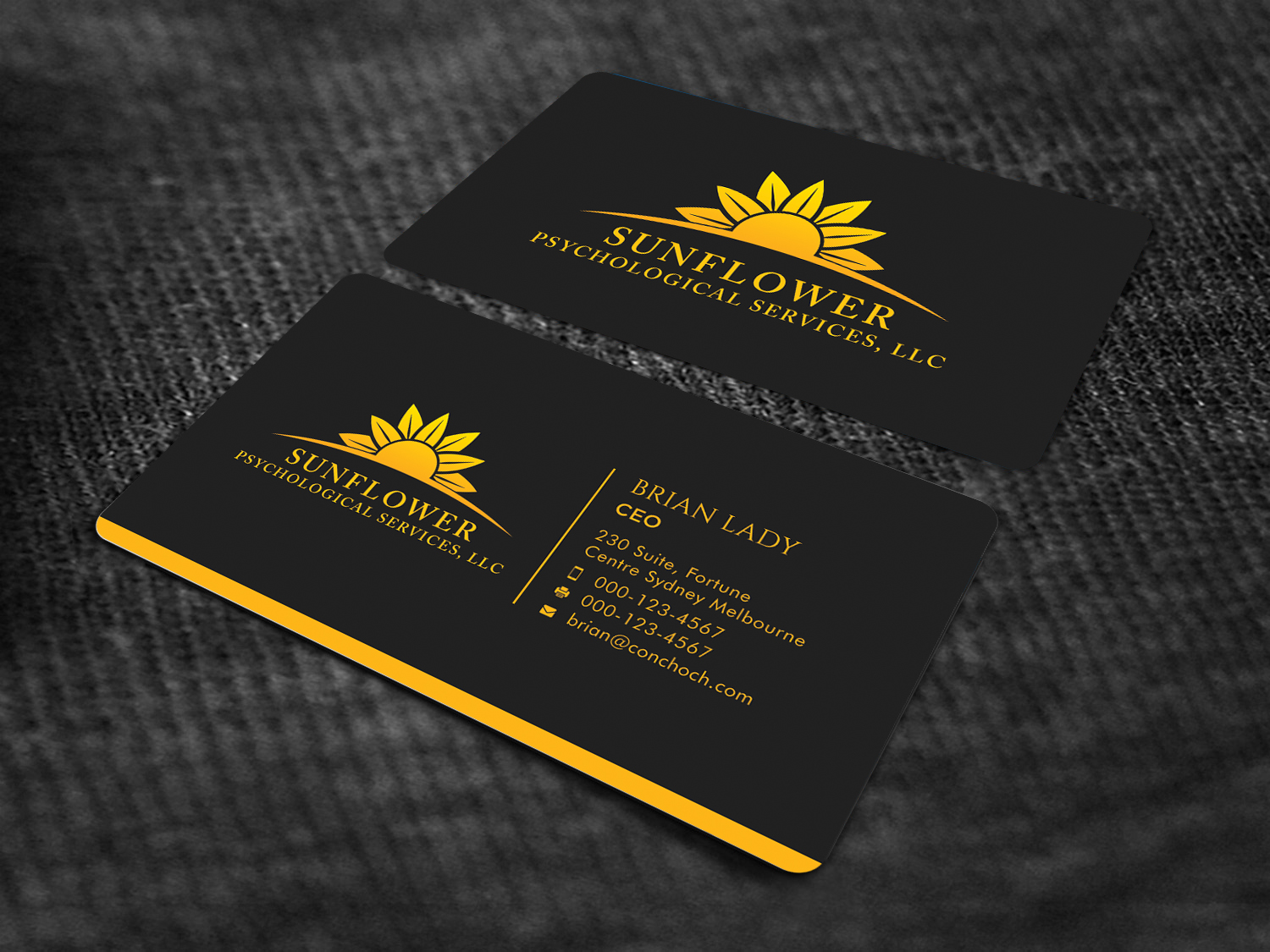 Business Card Design by Graphic Flame for Sunflower Psychological Services, LLC | Design #15242684
