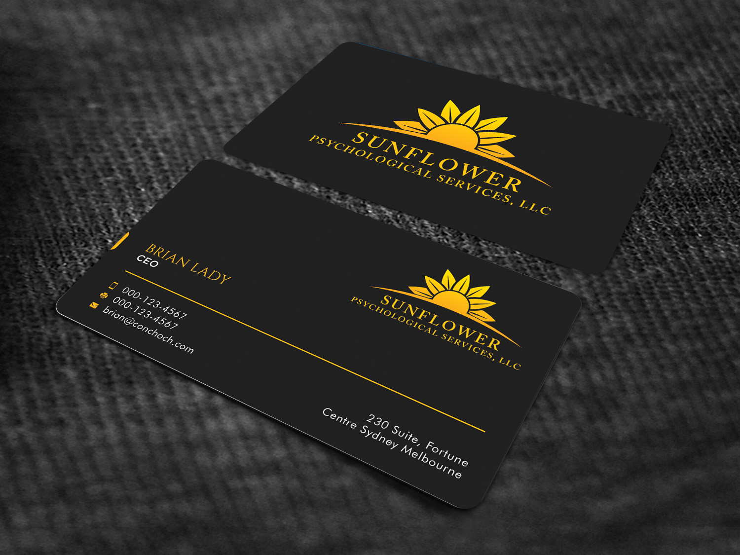 Business Card Design by Graphic Flame for Sunflower Psychological Services, LLC | Design #15242694
