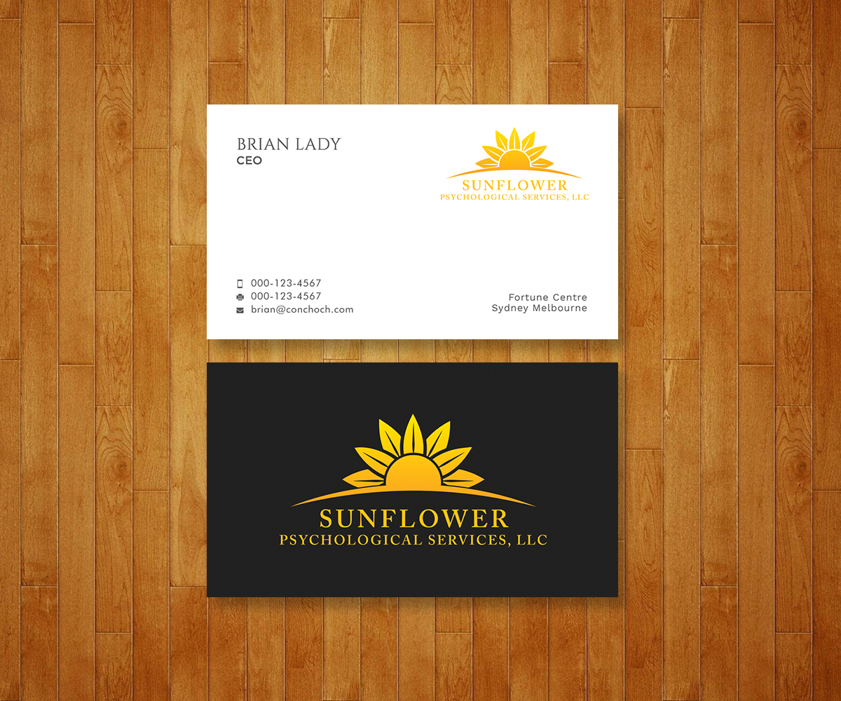 Business Card Design by Graphic Flame for Sunflower Psychological Services, LLC | Design #15242713