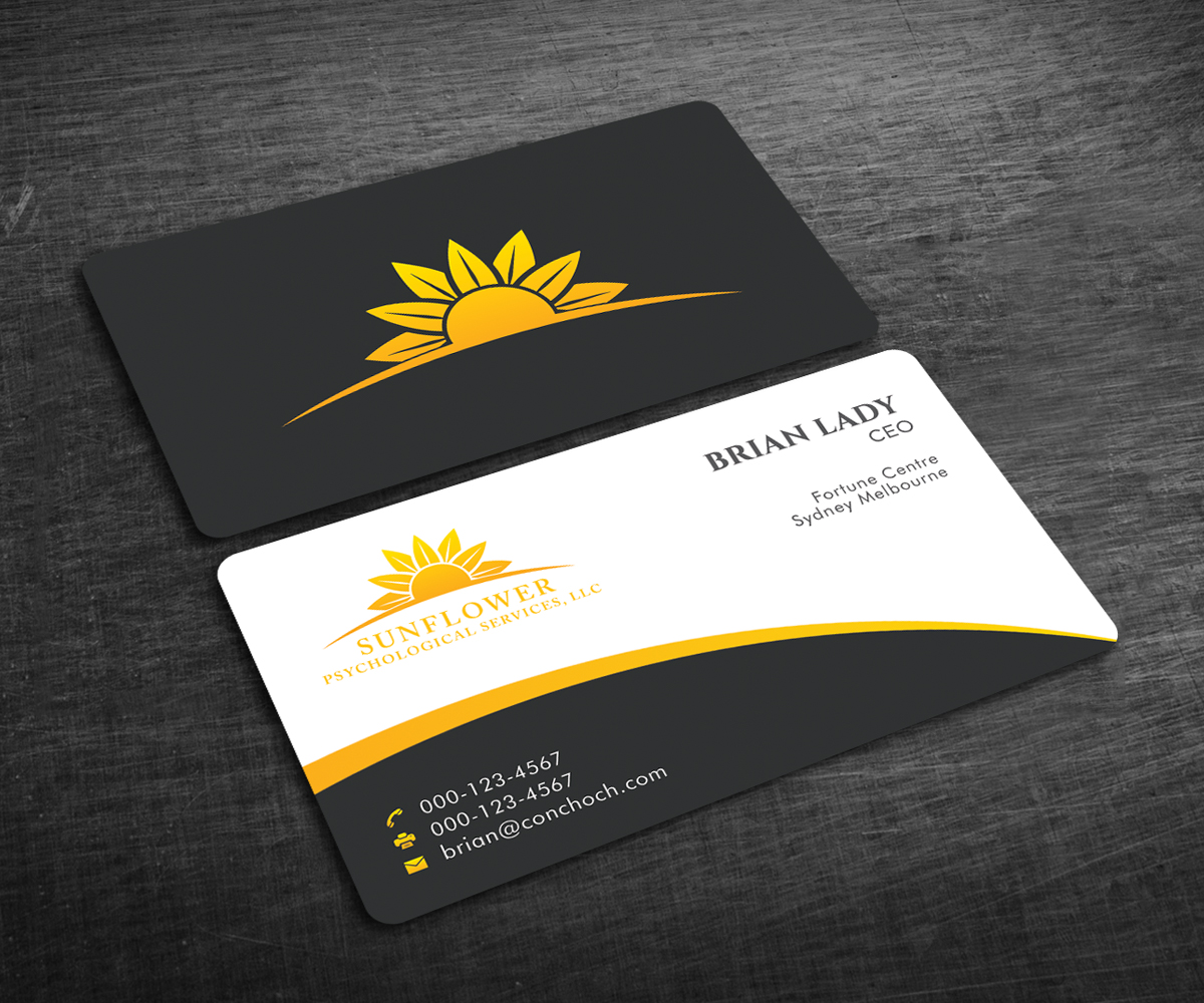 Business Card Design by Graphic Flame for Sunflower Psychological Services, LLC | Design #15247743