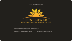Visitenkarten-Design von Mohammad Jahran Chowdhury für Sunflower Psychological Services, LLC | Design: #15215054