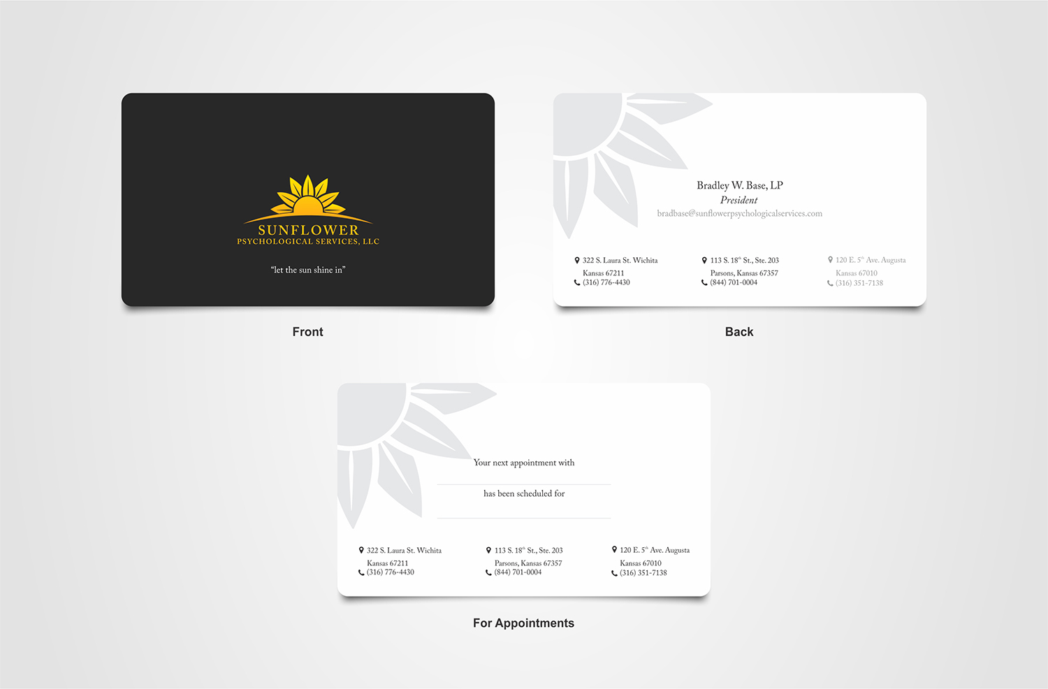 Business Card Design by daitiva for Sunflower Psychological Services, LLC | Design #15232956