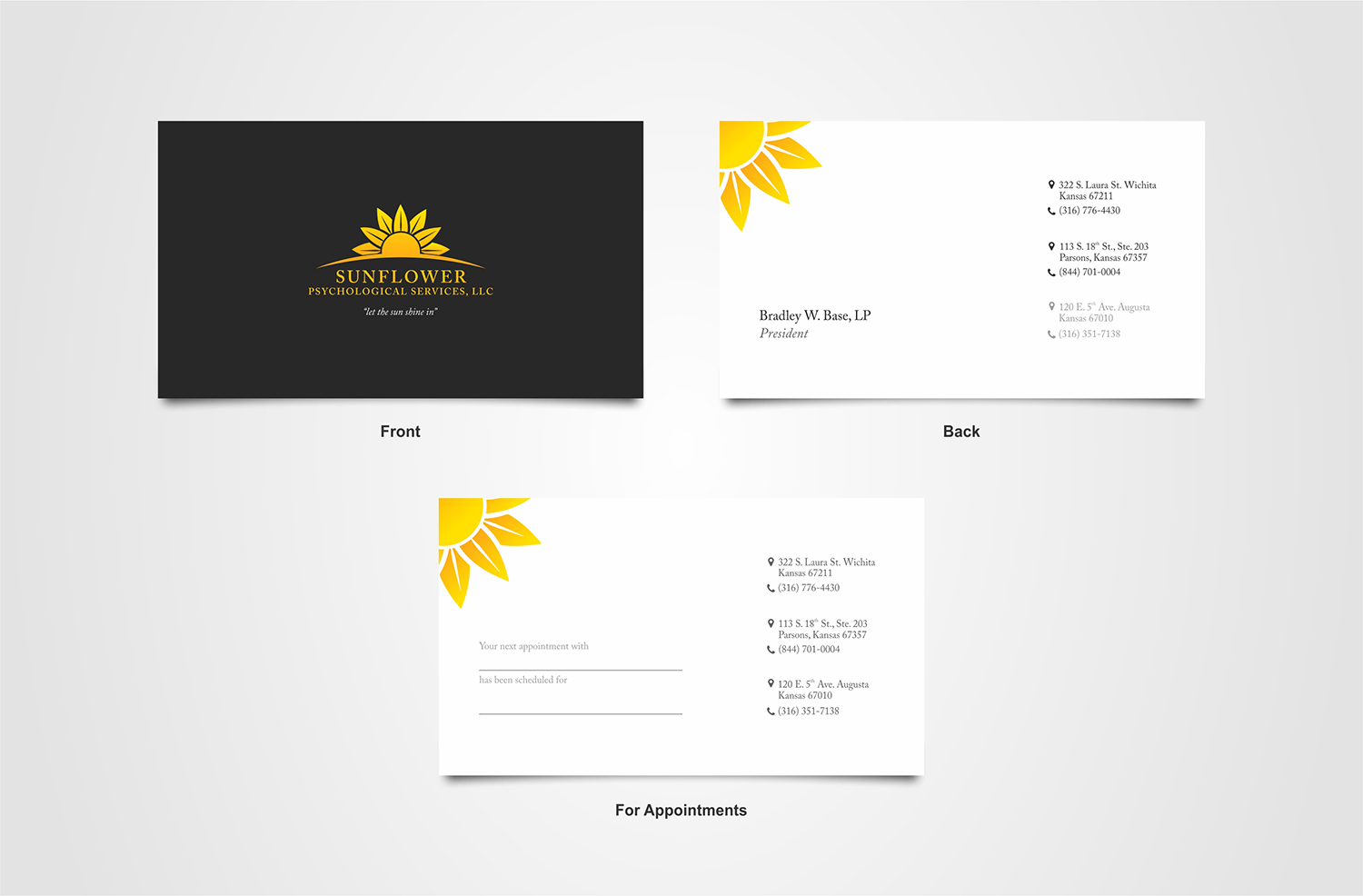 Business Card Design by daitiva for Sunflower Psychological Services, LLC | Design #15233120