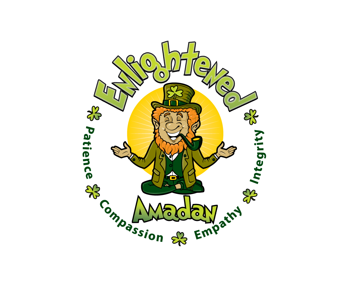 Leprechaun Buddha Irish Logo by blue eye