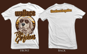 @wallacethegolden tshirt for Golden Retriever on Instagram with 60K followers | Diseño de Camiseta por theodorusdick14