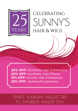 Flyer Design by Sergio Coelho for Sunny's Hair and Wigs | Design: #15218316