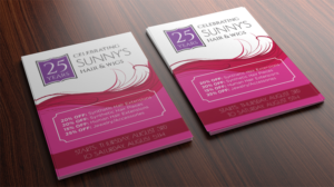 Flyer Design by Sergio Coelho for Sunny's Hair and Wigs | Design: #15218318