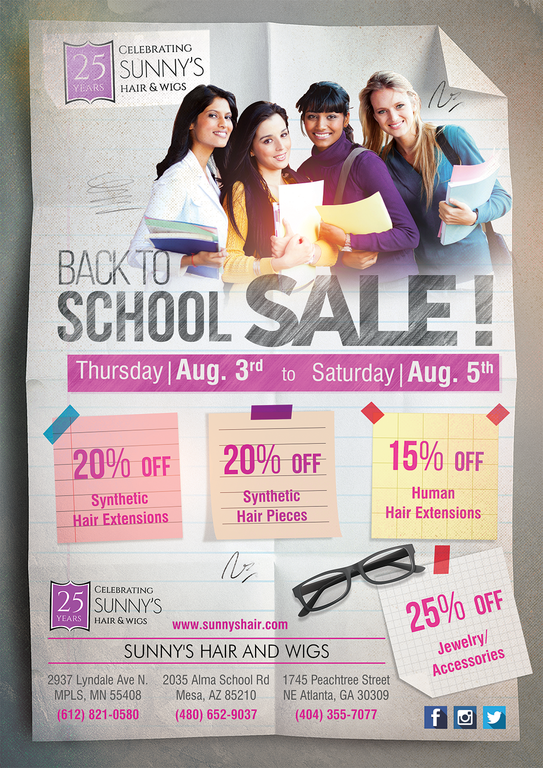 Flyer Design by Akshar Shailesh for Sunny's Hair and Wigs | Design #15236085