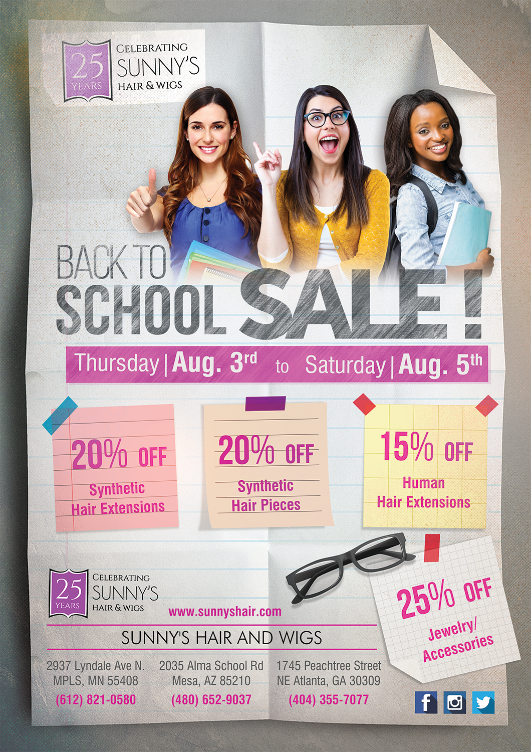Flyer Design by Akshar Shailesh for Sunny's Hair and Wigs | Design #15242714