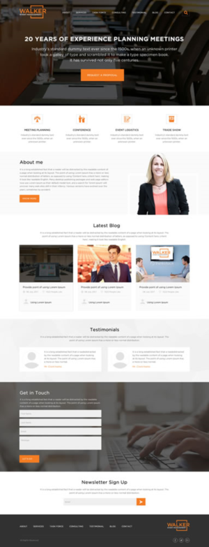 Diseño Web por SONA para Walker Event Management | Diseño #15319126
