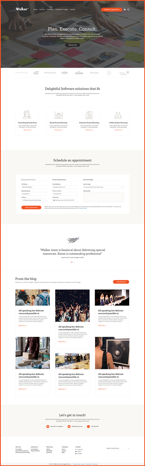 Web Design by WYSIWYG for Walker Event Management | Design #15298626