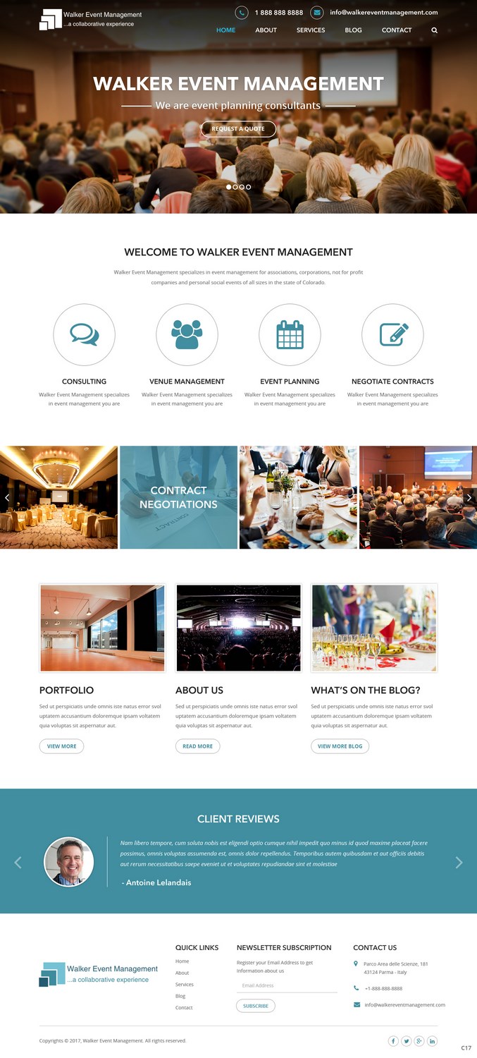 Web Design by pb for Walker Event Management | Design #15223509