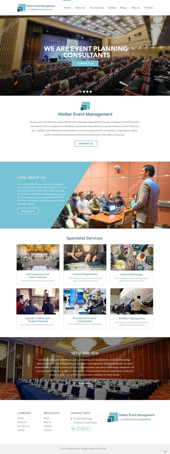 Web Design par pb pour Walker Event Management | Design #15223510