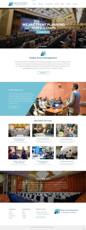 Diseño Web por pb para Walker Event Management | Diseño: #15223510