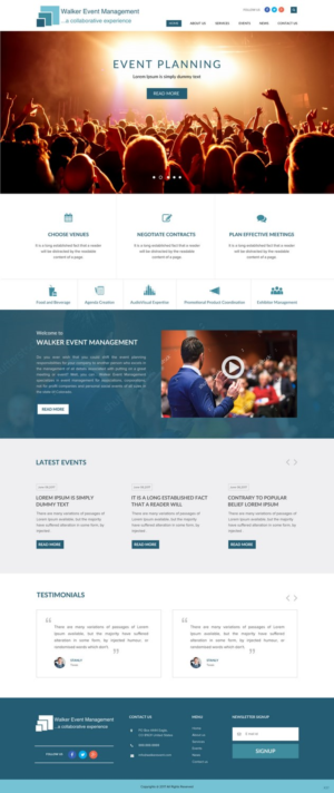 Web Design by pb for Walker Event Management | Design: #15223512