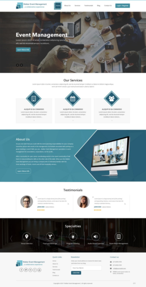 Diseño Web por pb para Walker Event Management | Diseño: #15223518