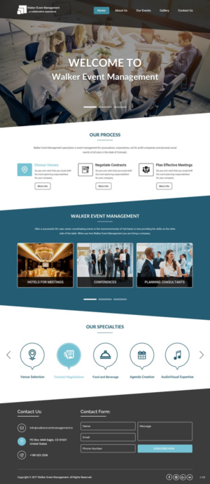 Diseño Web por pb para Walker Event Management | Diseño: #15223525
