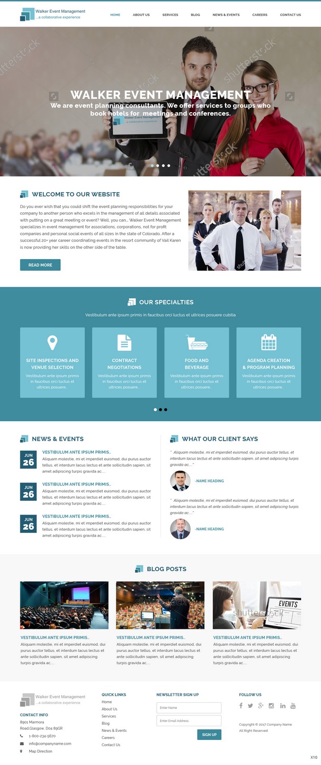 Web Design by pb for Walker Event Management | Design #15224204