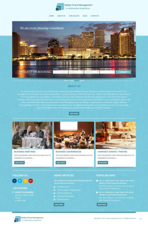 Diseño Web por pb para Walker Event Management | Diseño: #15230068