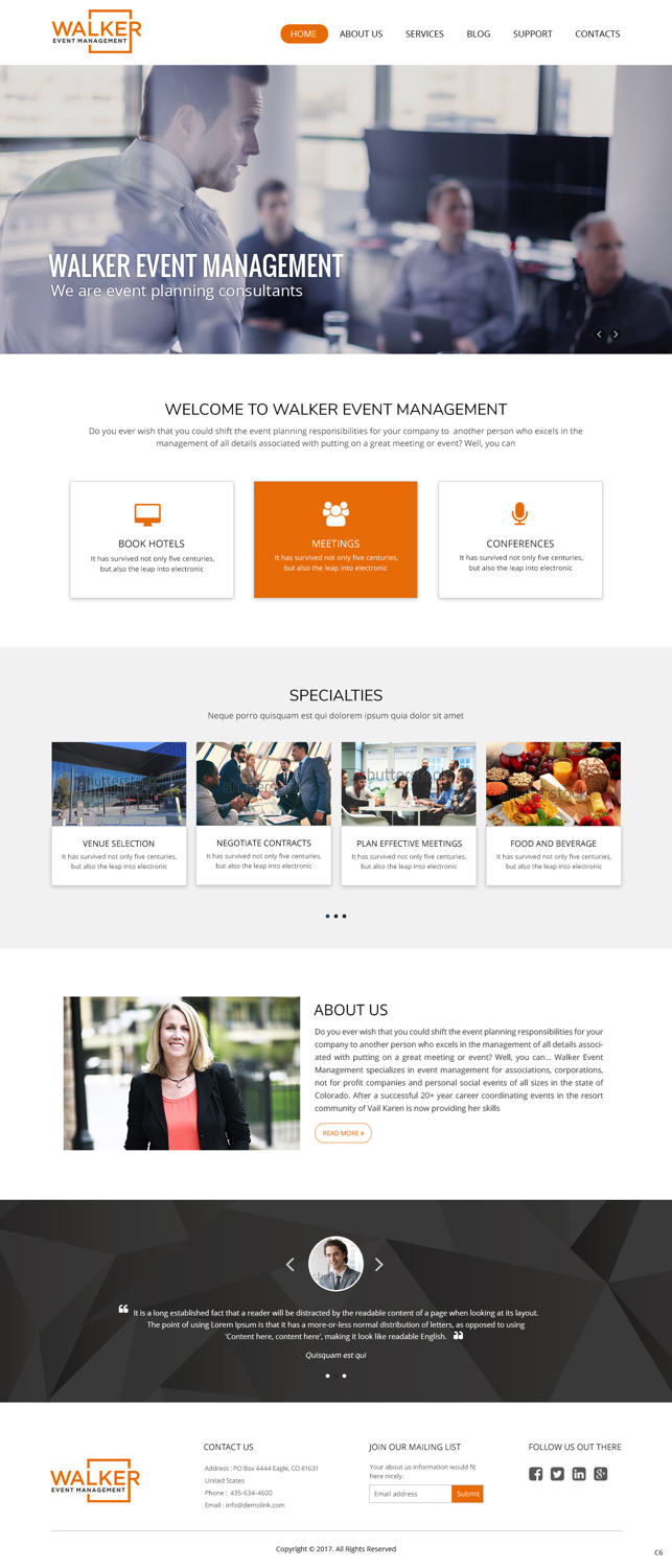 Web Design by pb for Walker Event Management | Design #15252851