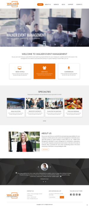 Web Design by pb for Walker Event Management | Design: #15252851