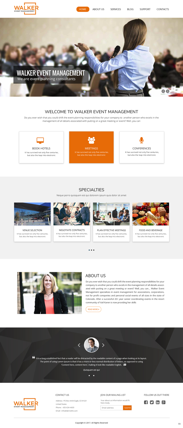 Web Design by pb for Walker Event Management | Design #15252852