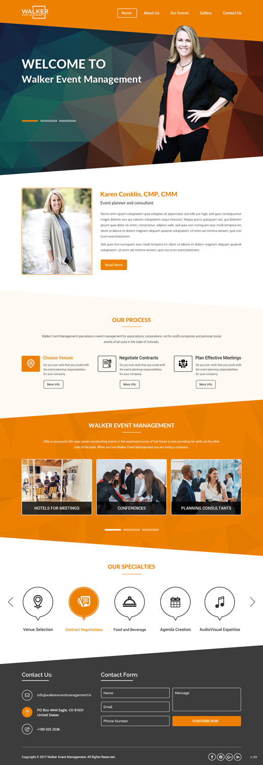 Web Design by pb for Walker Event Management | Design #15252853