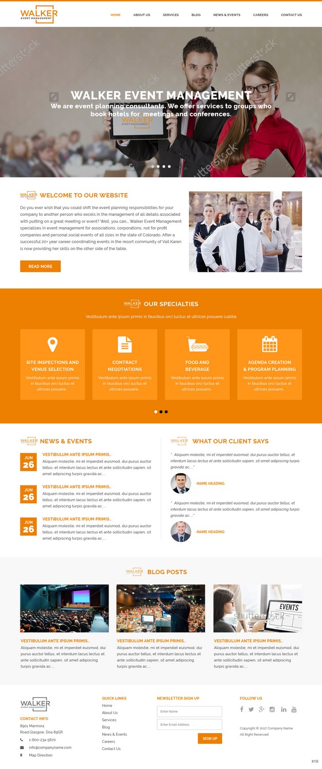 Web Design by pb for Walker Event Management | Design #15279243