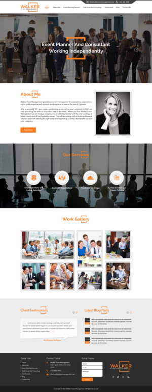 Web Design par Sbss pour Walker Event Management | Design : #15314542