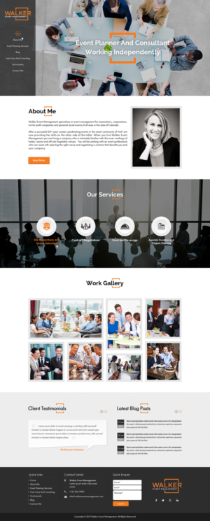 Web Design par Sbss pour Walker Event Management | Design : #15341807