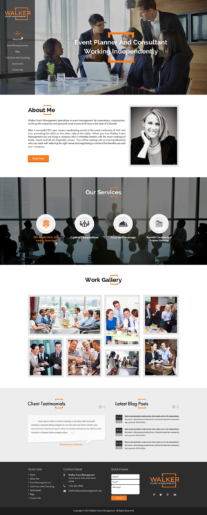 GUARANTEED! Simple website for independent event planner and consultant... | Web Design par Sbss