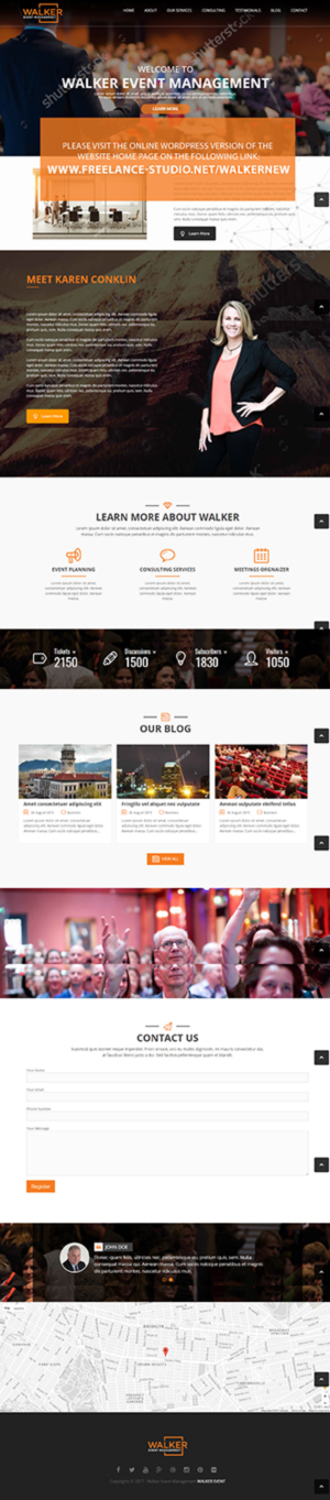 Diseño Web por MOATAZ AZAB para Walker Event Management | Diseño #15340865