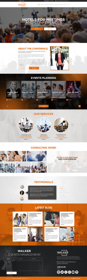 Web Design par Impressive Solutions pour Walker Event Management | Design : #15257421