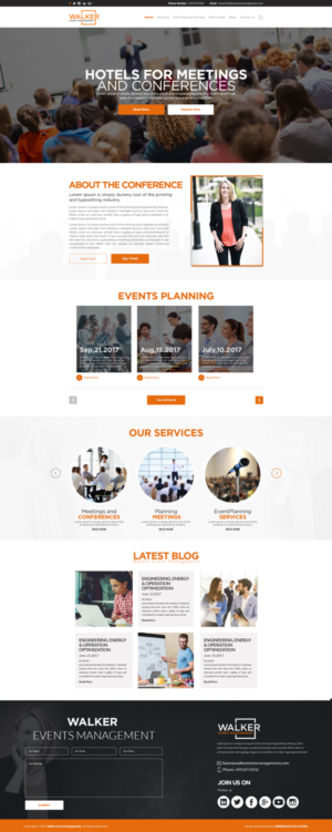 Diseño Web por Black Stallions Impressive Solutions para Walker Event Management | Diseño #15358184