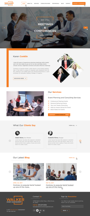 Diseño Web por Ved Web Services para Walker Event Management | Diseño #15244259