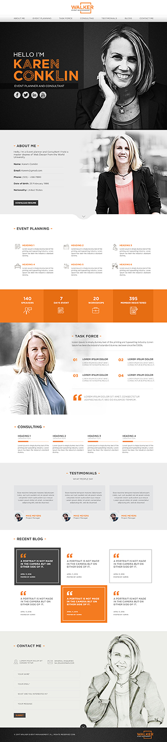 Web Design by SAI DESIGNS for Walker Event Management | Design #15342098