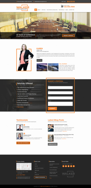 Web Design by AJ3664 for Walker Event Management | Design: #15301856