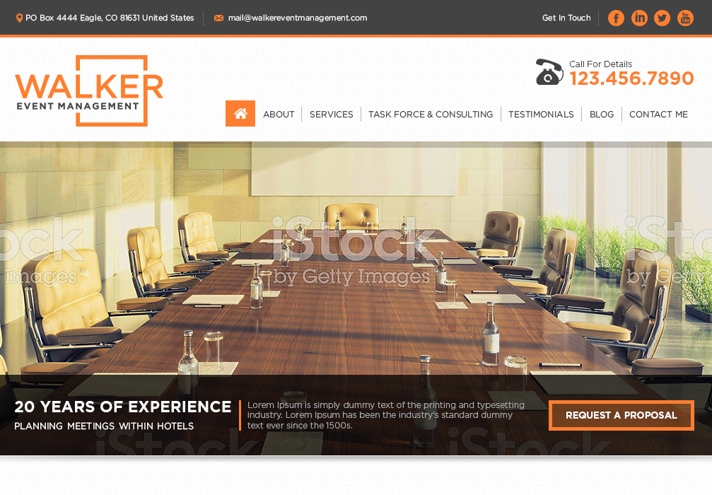 Web Design by AJ3664 for Walker Event Management | Design #15301857