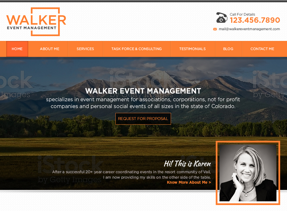 Web Design by AJ3664 for Walker Event Management | Design #15301859