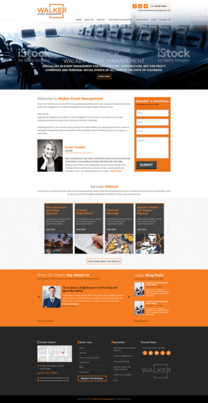 Web Design by AJ3664 for Walker Event Management | Design: #15358055