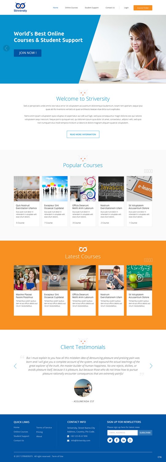 Professional, Serious, Computer Training Web Design for a Company by pb ...