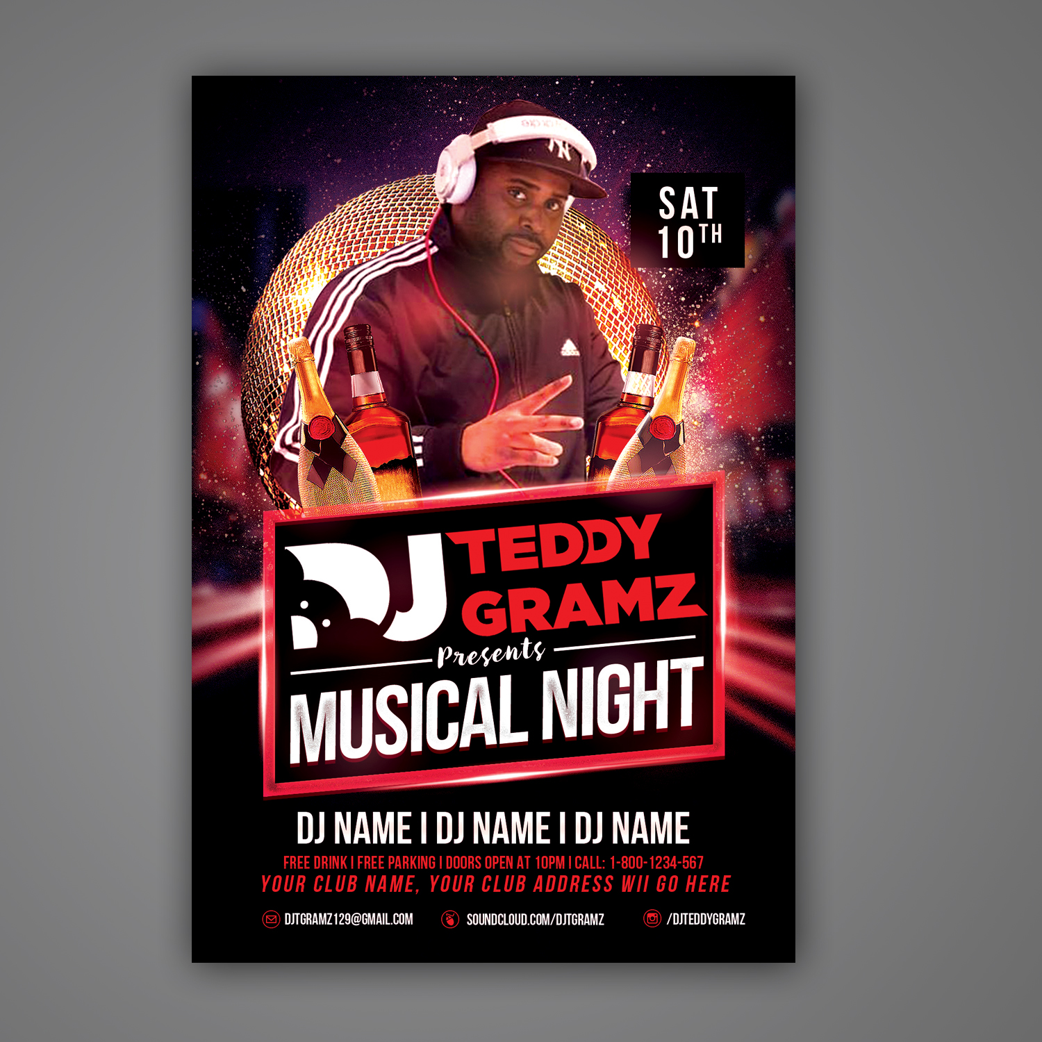 Flyer Design by Mariyam Khan for DJ Teddy Gramz | Design #15239119