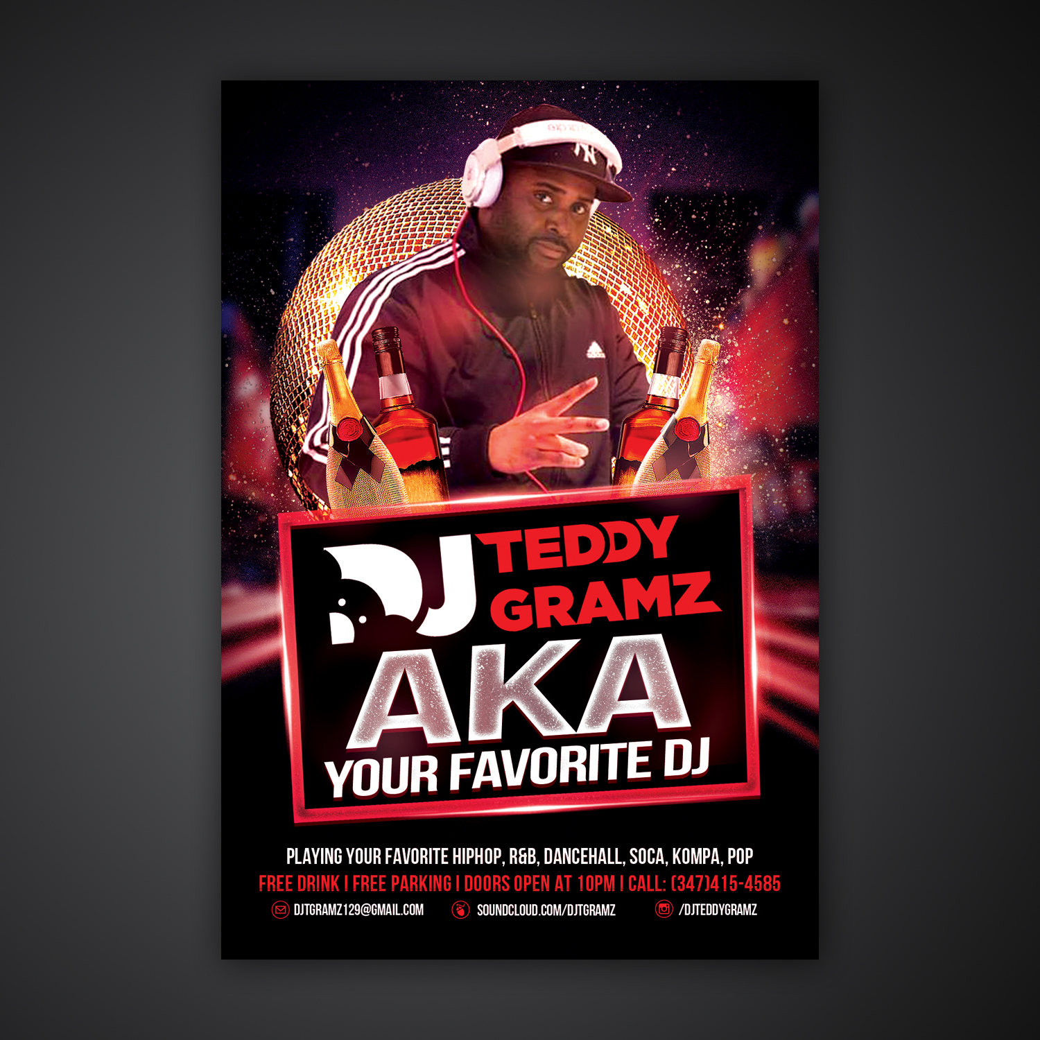 Flyer Design by Mariyam Khan for DJ Teddy Gramz | Design #15245668