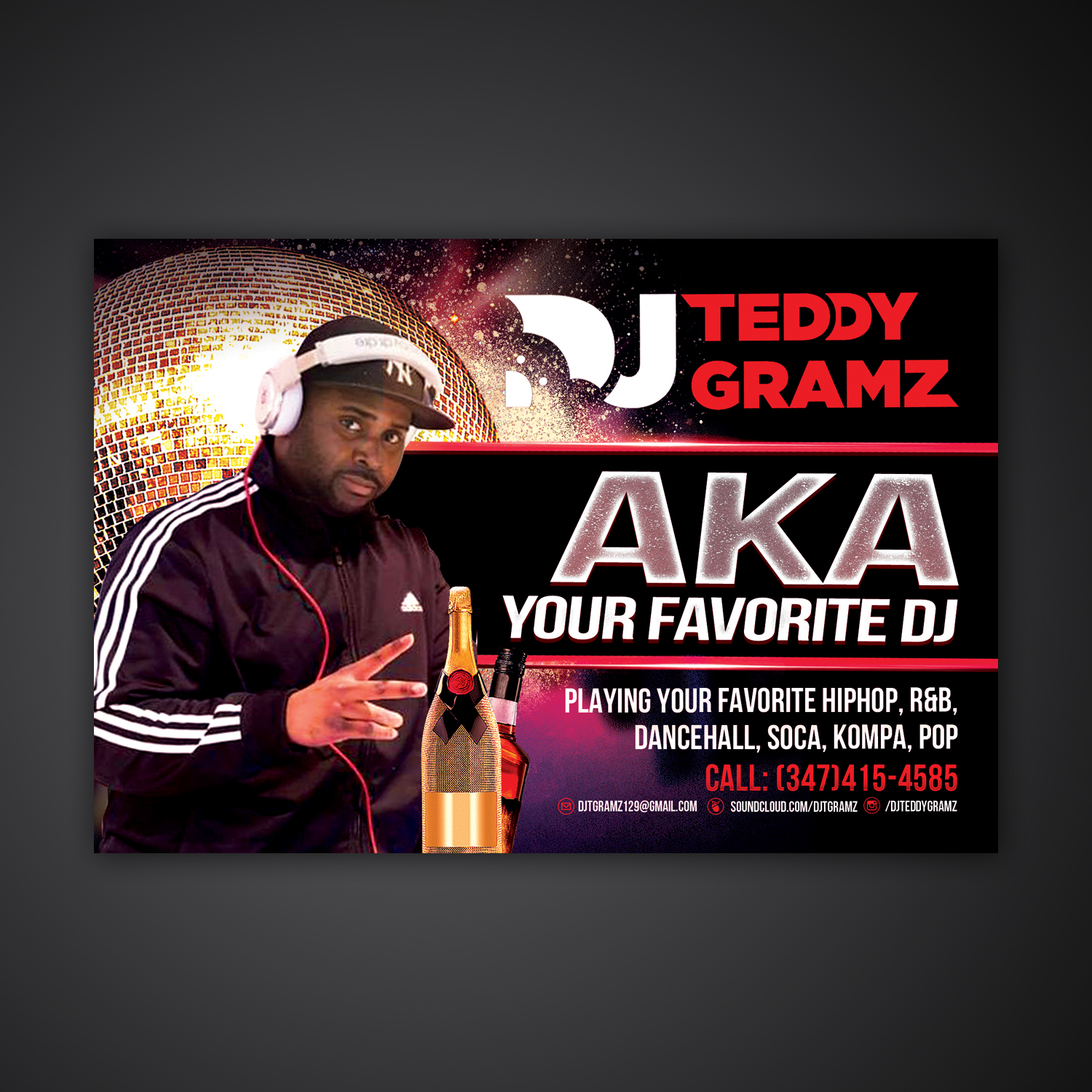 Diseño de Flyer por Mariyam Khan para DJ Teddy Gramz | Diseño #15245959